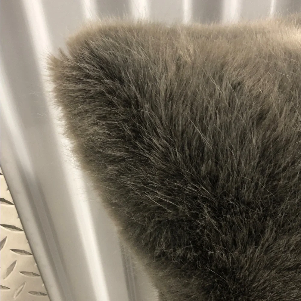 Restoration Hard Plush Faux Fur Square Throw Pillow